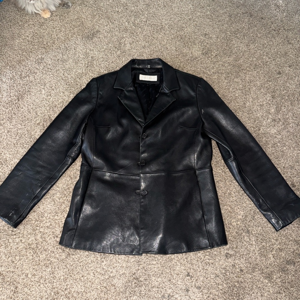 Jones New York Black Leather Jacket